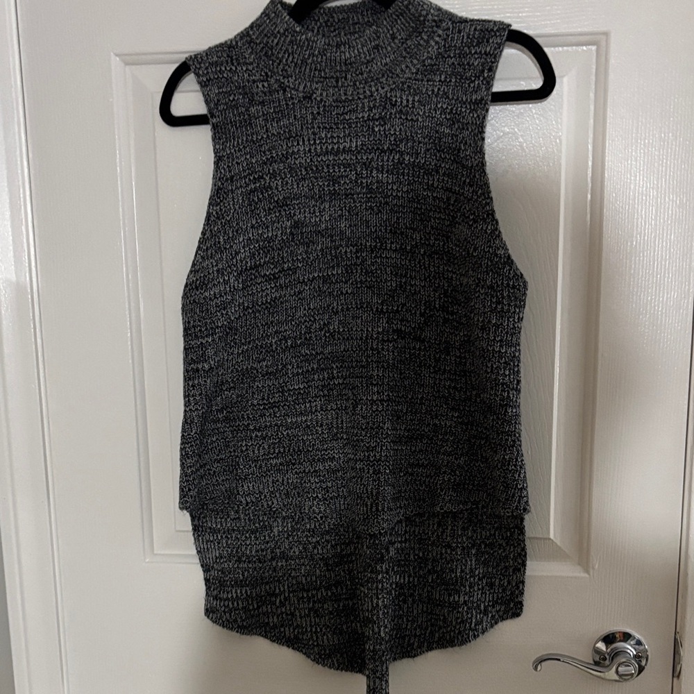 Cotton Candy Gray & White Marled Knit Sweater small/medium